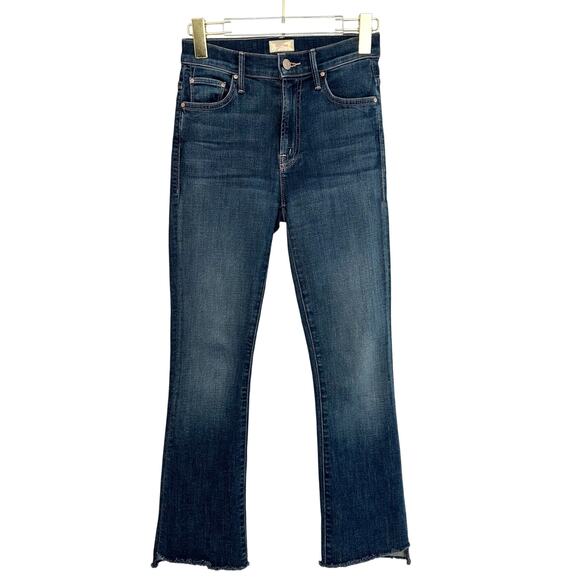 Mother Jeans The Insider Crop Step Fray Girl Crush Size 25 High Waist Raw Hem - Picture 1 of 10